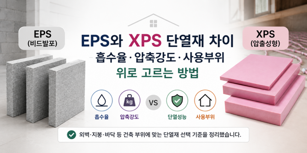 EPS와 XPS 단열재