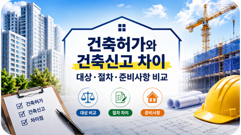 건축허가와 건축신고 차이 이미지