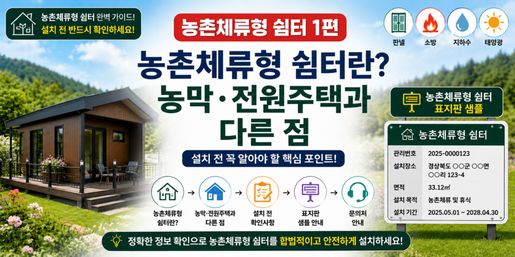 농촌체류형 쉼터란
