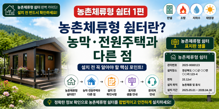 농촌체류형 쉼터란