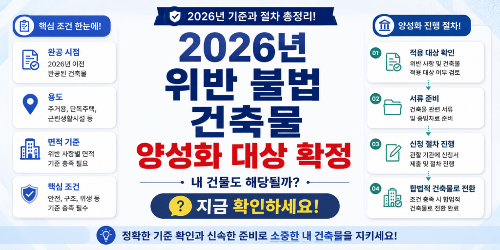 2026년 위반건축물 양성화 대상과 조건|내 건물도 해당될까? 1 위반건축물 양성화 썸네일