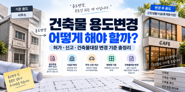 건축물 용도변경 어떻게 해야 할까
