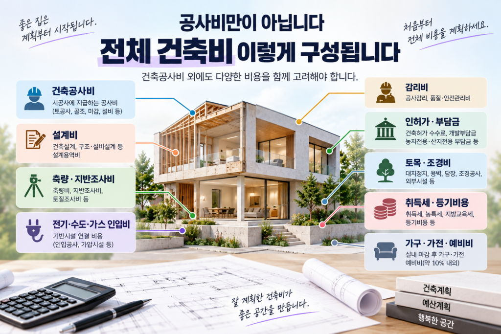 전체 건축비 구성 항목