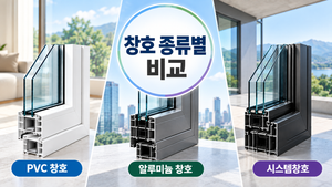 건축 창호 종류 비교|PVC·알루미늄·시스템창호 차이와 선택기준 2 건축 창호 종류 비교