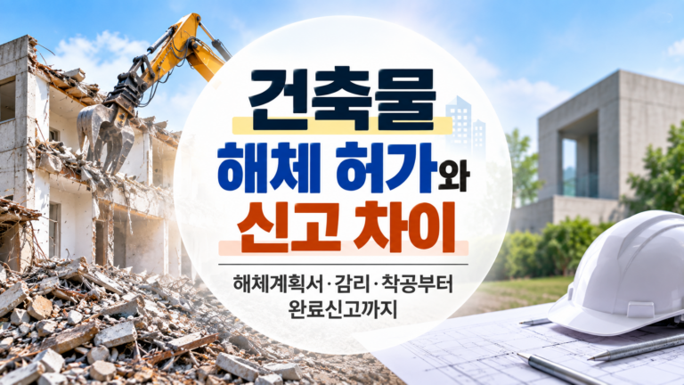 건축물 해체 허가 신고 차이